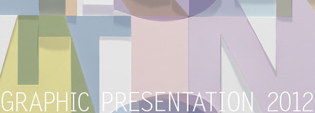 スクリーンショット：3,4年生合同展「GRAPHIC PRESENTATION 2012」のお知らせのページ